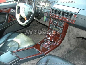 Накладки на торпеду Mercedes Benz SL Class 1990-2002 полный набор - Автоаксессуары и тюнинг