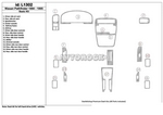 Накладки на торпеду Nissan Pathfinder 1994-1995 базовый набор, 16 элементов.