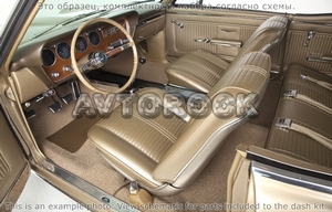 Накладки на торпеду Pontiac GTO 1967-1967 полный набор, Автоматическая коробка передач, с Bench Seat Only - Автоаксессуары и тюнинг