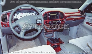 Накладки на торпеду Toyota Tundra 2000-2002 Front дверные панели, 2 элементов. - Автоаксессуары и тюнинг