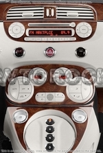 Накладки на торпеду Fiat 500 2012-UP Базовый набор, климат-контроль, кондиционер. 
