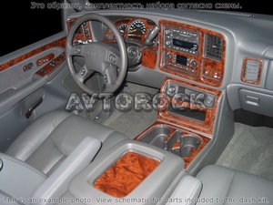 Накладки на торпеду Chevrolet Silverado 2003-2006 полный набор, Stard Cab - Автоаксессуары и тюнинг