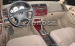 Накладки на торпеду Honda Civic/Цивик 2001-2001 ручной, 4 двери, с перчаточный ящик, 21 элементов.