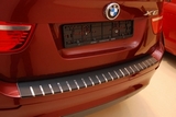Alu-Frost Накладка на задний бампер профилированная с загибом, нерж. сталь + карбон BMW X3 14-