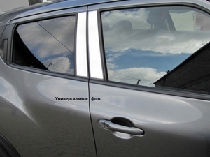 Alu-Frost Накладки на внешние стойки дверей, 4 части, алюминий (4D) TOYOTA (тойота) Corolla/Королла 13- - Автоаксессуары и тюнинг