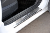 Alu-Frost Накладки на внутренние пороги с надписью, нерж. сталь, 2 шт. (3D) FORD Focus 05-/08-