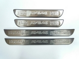 JMT Накладки на дверные пороги с логотипом (длин. база) , нерж. TOYOTA (тойота) RAV4/рав 4 09-12