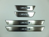 JMT Накладки на дверные пороги с логотипом и LED подсветкой, нерж. KIA Rio III 11-/15-