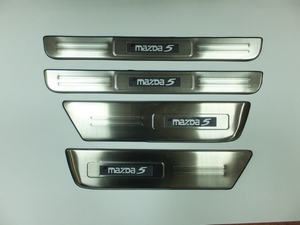 JMT Накладки на дверные пороги с логотипом и LED подсветкой, нерж. MAZDA (мазда) 5 10- - Автоаксессуары и тюнинг