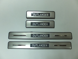 JMT Накладки на дверные пороги с логотипом и LED подсветкой, нерж. MITSUBISHI (митсубиси) Outlander/оутлендер 07-12 - Автоаксессуары и тюнинг
