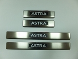 JMT Накладки на дверные пороги с логотипом и LED подсветкой, нерж. OPEL Astra J 10-/12-