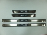 JMT Накладки на дверные пороги с логотипом и LED подсветкой, нерж. TOYOTA (тойота) Land Cruiser/круизер/ленд крузер Prado/Прадо J12 03-09
