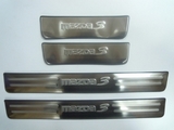 JMT Накладки на дверные пороги с логотипом, нерж. MAZDA 3 09-12