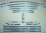 JMT Верхние и нижние молдинги стекол (окантовка), нерж., 16 частей (Sedan) FORD Focus III 10-15