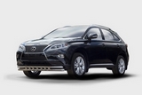 Lexus Защита переднего бампера с декоративными элементами 60/60 мм двойная LEXUS RX270/RX350/450h 12-