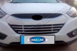 Omsa_Line Решетка в передний бампер, нерж. HYUNDAI (хендай) ix35 10-/14- - Автоаксессуары и тюнинг