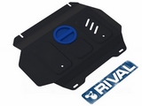Rival Защита радиатора и картера, сталь  (V - 2.4, 2.8, 4WD) (ч. 2) TOYOTA Hilux 15-