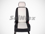 Seintex Чехлы на сиденья (экокожа), цвет - чёрный + белый (4060) VW Polo 10-14