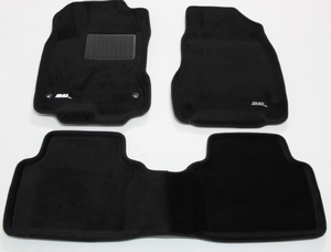 Sotra Коврики салона текстильные 3D VIP с бортиком, черные (3 ряда сид.) , без консоли FORD (форд) Explorer 10- - Автоаксессуары и тюнинг