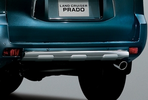 Toyota Декоративная накладка на задний бампер, пластик. Цвет: Silver TOYOTA (тойота) Land Cruiser/круизер/ленд крузер Prado/Прадо J150 09-/13- - Автоаксессуары и тюнинг