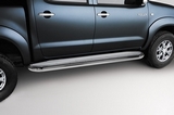 Toyota Пороги с нержавеющим листом 76 мм (компл 2шт) TOYOTA (тойота) Hilux 09-/12-