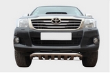 Toyota Защита переднего бампера с декоративными элементами 60 мм TOYOTA (тойота) Hilux 12-
