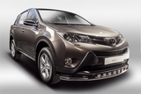 Toyota Защита переднего бампера с декоративными элементами 60 мм TOYOTA (тойота) RAV4/рав 4 13-