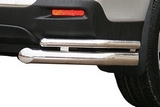 Toyota Защита заднего бампера, уголки 76/42 мм, нерж. сталь. TOYOTA (тойота) Highlander 10-