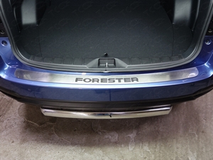 ТСС Накладка на задний бампер (лист шлифованный надпись Forester/форестер) SUBARU (субару) Forester/форестер 16- - Автоаксессуары и тюнинг