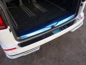 ТСС Накладка на задний бампер (лист зеркальный с надписью Multivan) VW T6 Multivan 15- - Автоаксессуары и тюнинг