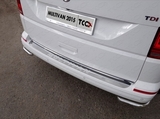 ТСС Накладка на задний бампер (лист зеркальный с надписью Multivan) VW T6 Multivan 15-