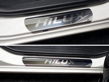 ТСС Накладки на пороги (лист зеркальный надпись Hilux) TOYOTA (тойота) Hilux 15-