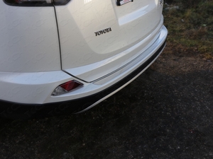 ТСС Накладки на задний бампер (лист зеркальный) TOYOTA (тойота) RAV4/рав 4 15- - Автоаксессуары и тюнинг
