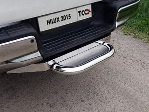 ТСС Задняя подножка (нерж. лист) 60, 3 мм (под фаркоп) TOYOTA (тойота) Hilux 15- - Автоаксессуары и тюнинг