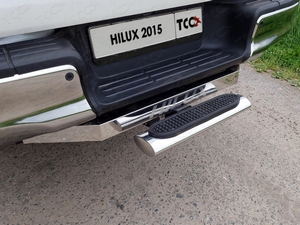 ТСС Задняя подножка овальная 120х60 мм (под фаркоп) TOYOTA (тойота) Hilux 15- - Автоаксессуары и тюнинг