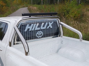 ТСС Защита кузова и заднего стекла 76, 1 мм со светодиодной фарой TOYOTA (тойота) Hilux 15- - Автоаксессуары и тюнинг