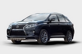 Lexus Защита переднего бампера с декоративными элементами 60/60 мм двойная LEXUS RX270/RX350/450h Sport 12-