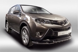 Toyota Защита переднего бампера с декоративными элементами 42/42 мм двойная TOYOTA (тойота) RAV4/рав 4 13-