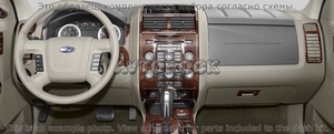 Накладки на торпеду Ford Escape 2007-2009 полный набор - Автоаксессуары и тюнинг