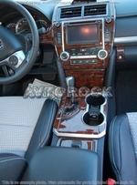 Накладки на торпеду Toyota Camry/Камри 2012-UP Полный набор, без подогревов сидений.