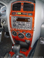 Накладки на торпеду Hyundai Santa Fe/санта фе 2002-2004 базовый набор, с авто Climate Control, 16 элементов.