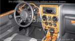 Накладки на торпеду Jeep Wrangler/вранглер 2007-2010 полный набор, Автоматическая коробка передач