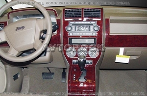 Накладки на торпеду Jeep Compas 2007-2008 полный набор, Автоматическая коробка передач, без навигации - Автоаксессуары и тюнинг
