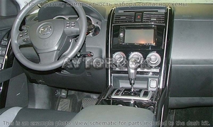 Накладки на торпеду Mazda CX9 2007-2009 полный набор, Автоматическая коробка передач - Автоаксессуары и тюнинг