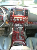 Накладки на торпеду Nissan Pathfinder 2005-2007 авто AC Control, полный набор