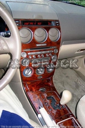 Накладки на торпеду Mazda Mazda6 2004-2005 полный набор, 4 Cylinders - Автоаксессуары и тюнинг