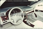 Накладки на торпеду Mercedes Benz C Class 2001-2004 полный набор, 2 двери, Соответствие OEM, W/O Power Seats
