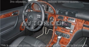 Накладки на торпеду Mercedes Benz C Class 2005-2007 полный набор, 4 двери Coupe, без Power Seats - Автоаксессуары и тюнинг