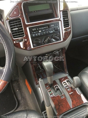 Накладки на торпеду Mitsubishi Pajero/паджеро/Montero 2000-2006 полный набор, без перчаточный ящик - Автоаксессуары и тюнинг