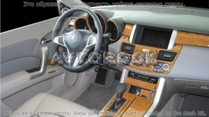 Накладки на торпеду Acura RDX 2007-UP полный набор, Автоматическая коробка передач, с навигацией - Автоаксессуары и тюнинг